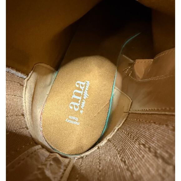 Women's Marie Block Heel Booties 10 M Cognac - New In Box - ** No‎ Lid **ana - Picture 9 of 10